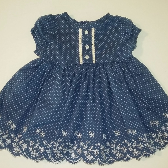 GAP Other - Baby Gap Blue Polkadot Dress Size Newborn